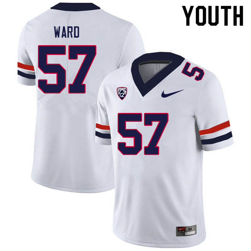 Youth #57 Anthony Ward Arizona Wildcats College Football Jerseys Sale-White - Click Image to Close